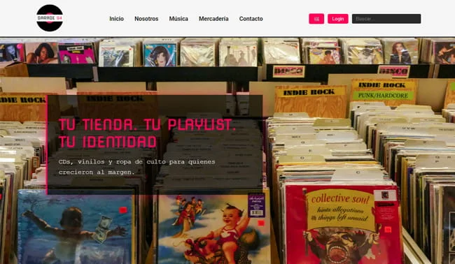 Sitio web garage94