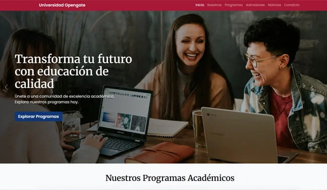 Sitio web Instituto