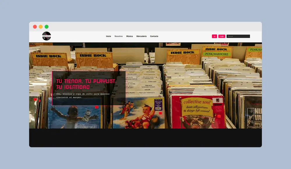 Sitio web garage94