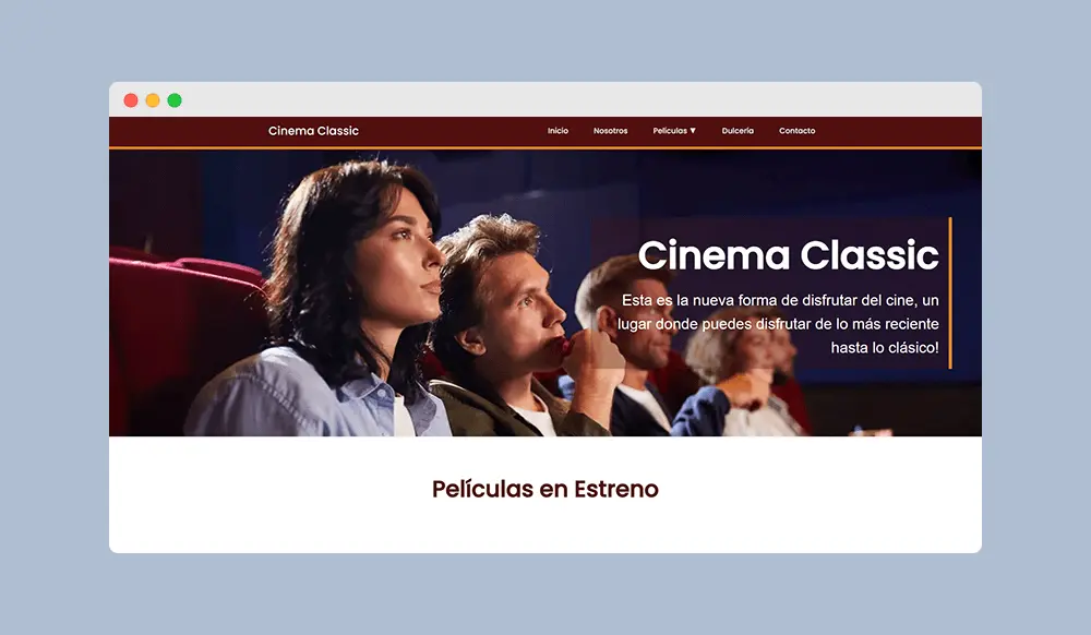Sitio web Cinema Classic