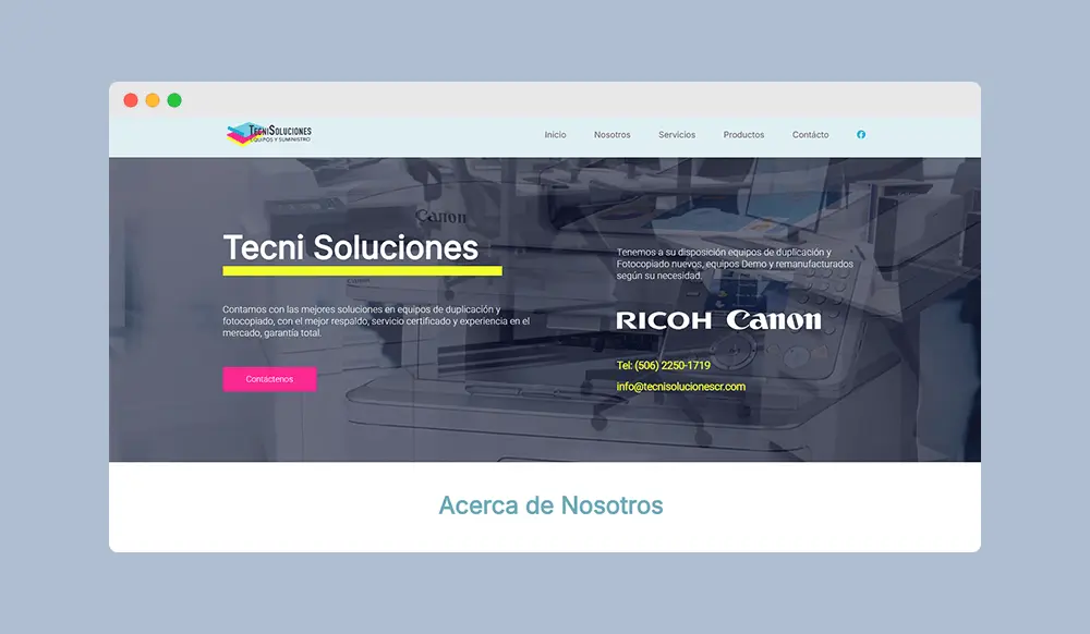 Sitio web Tecni Soluciones